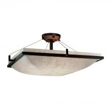 Justice Design Group CLD-9781-25-DBRZ-LED-3000 - 18" Square Semi-Flush Bowl w/ Ring