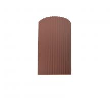 Justice Design Group CER-5740W-CLAY - Small ADA LED Pleated Cylinder (Outdoor)