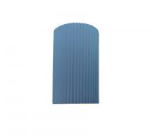 Justice Design Group CER-5740W-SKBL - Small ADA LED Pleated Cylinder (Outdoor)