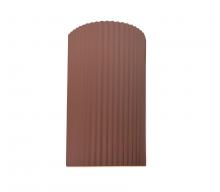 Justice Design Group CER-5745W-CLAY - Large ADA LED Pleated Cylinder Wall Sconce (Outdoor)