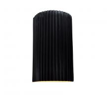 Justice Design Group CER-5745-CRB - Large ADA Pleated Cylinder Wall Sconce