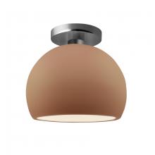 Justice Design Group CER-6350-ADOB-NCKL - Small Globe Semi-Flush