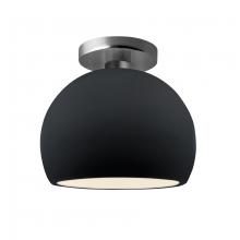 Justice Design Group CER-6350-BKMT-NCKL - Small Globe Semi-Flush