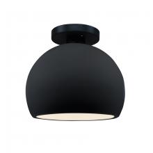 Justice Design Group CER-6350-BLK-MBLK - Small Globe Semi-Flush