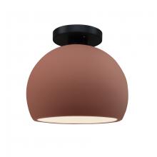 Justice Design Group CER-6350-CLAY-MBLK - Small Globe Semi-Flush