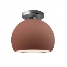 Justice Design Group CER-6350-CLAY-NCKL - Small Globe Semi-Flush