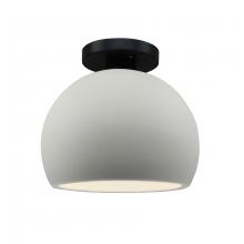 Justice Design Group CER-6350-MAT-MBLK - Small Globe Semi-Flush