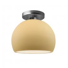 Justice Design Group CER-6350-MYLW-NCKL - Small Globe Semi-Flush