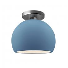 Justice Design Group CER-6350-SKBL-NCKL - Small Globe Semi-Flush