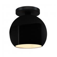 Justice Design Group CER-6353-BLK-MBLK - Medium Globe Semi-Flush