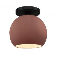 Justice Design Group CER-6353-CLAY-MBLK - Medium Globe Semi-Flush