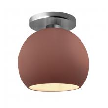 Justice Design Group CER-6353-CLAY-NCKL - Medium Globe Semi-Flush