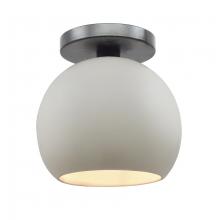 Justice Design Group CER-6353-MAT-NCKL - Medium Globe Semi-Flush