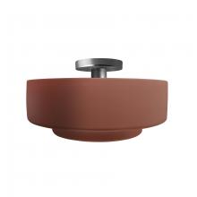 Justice Design Group CER-6363-CLAY-NCKL - Medium Tier Semi-Flush