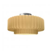 Justice Design Group CER-6373-MYLW-NCKL - Medium Tier Pleated Semi-Flush