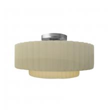 Justice Design Group CER-6373-VAN-NCKL - Medium Tier Pleated Semi-Flush