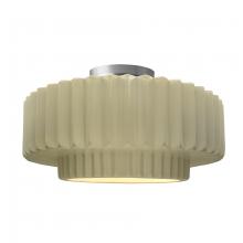 Justice Design Group CER-6375-VAN-NCKL - Large Tier Pleated Semi-Flush