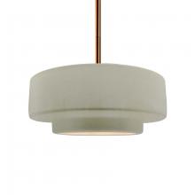 Justice Design Group CER-6543-CKC-BRSS-RIGID - Medium Tier 1-Light Pendant