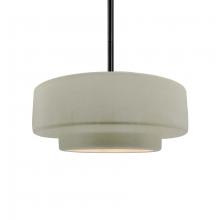 Justice Design Group CER-6543-CKC-MBLK-RIGID - Medium Tier 1-Light Pendant