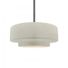 Justice Design Group CER-6543-CRK-NCKL-RIGID - Medium Tier 1-Light Pendant