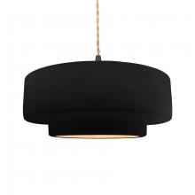 Justice Design Group CER-6545-CBGD-MBLK-BEIG-TWST - Large Tier 1-Light Pendant