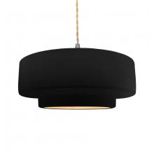 Justice Design Group CER-6545-CBGD-NCKL-BEIG-TWST - Large Tier 1-Light Pendant