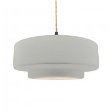 Justice Design Group CER-6545-MAT-MBLK-BEIG-TWST - Large Tier 1-Light Pendant