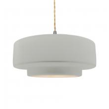 Justice Design Group CER-6545-MAT-NCKL-BEIG-TWST - Large Tier 1-Light Pendant