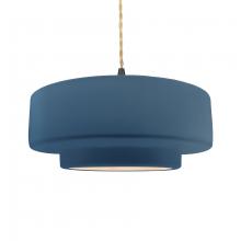 Justice Design Group CER-6545-MID-MBLK-BEIG-TWST - Large Tier 1-Light Pendant