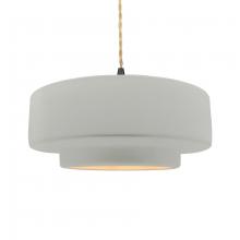 Justice Design Group CER-6545-MTGD-MBLK-BEIG-TWST - Large Tier 1-Light Pendant