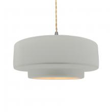 Justice Design Group CER-6545-MTGD-NCKL-BEIG-TWST - Large Tier 1-Light Pendant