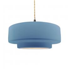 Justice Design Group CER-6545-SKBL-MBLK-BEIG-TWST - Large Tier 1-Light Pendant