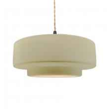 Justice Design Group CER-6545-VAN-MBLK-BEIG-TWST - Large Tier 1-Light Pendant