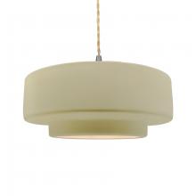 Justice Design Group CER-6545-VAN-NCKL-BEIG-TWST - Large Tier 1-Light Pendant