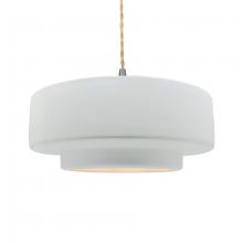 Justice Design Group CER-6545-WTWT-NCKL-BEIG-TWST - Large Tier 1-Light Pendant