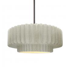 Justice Design Group CER-6553-CRK-NCKL-RIGID - Medium Tier Pleated 1-Light Pendant