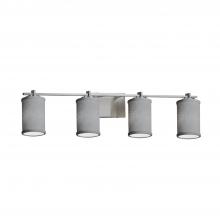 Justice Design Group FAB-8444-10-GRAY-NCKL - Era 4-Light Bath Bar