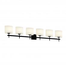 Justice Design Group FSN-8416-30-OPAL-MBLK - Union 6-Light Bath Bar