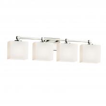 Justice Design Group FSN-8424-55-OPAL-NCKL - Tetra 4-Light Bath Bar