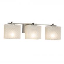 Justice Design Group FSN-8443-55-WEVE-NCKL - Era 3-Light Bath Bar