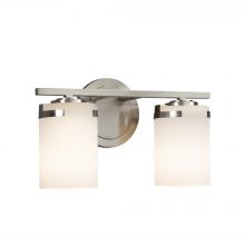 Justice Design Group FSN-8452-10-OPAL-NCKL - Atlas 2-Light Bath Bar