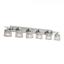 Justice Design Group GLA-8706-30-LACE-NCKL - Aero 6-Light Bath Bar