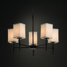 Justice Design Group FAB-8410-15-CREM-DBRZ - Union 5-Light Chandelier