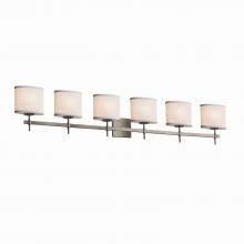 Justice Design Group FAB-8416-30-WHTE-NCKL - Union 6-Light Bath Bar