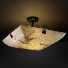 Justice Design Group FAL-9632-35-MBLK-LED-5000 - 24" Semi-Flush Bowl w/ Tapered Clips