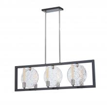 Justice Design Group FSN-4380-CLRT-MBNK - Orion 6-Light Island Chandelier