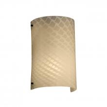 Justice Design Group FSN-5542W-WEVE-DBRZ-LED-1000 - Finials Curved Wall Sconce (Outdoor)