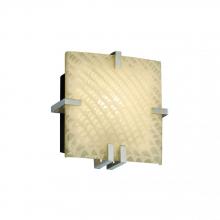 Justice Design Group FSN-5550-WEVE-NCKL-LED-1000 - Clips Square Wall Sconce (ADA)