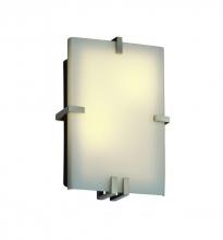 Justice Design Group FSN-5551-OPAL-NCKL-LED-2000 - Clips Rectangle Wall Sconce (ADA)