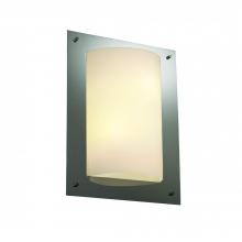 Justice Design Group FSN-5563-OPAL-MBLK-LED-2000 - Framed Rectangle 4-Sided Wall Sconce (ADA)